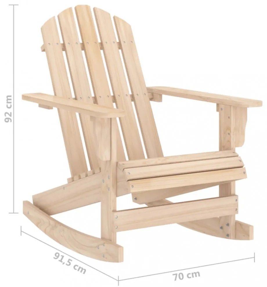 tömör fenyőfa kerti Adirondack hintaszék
