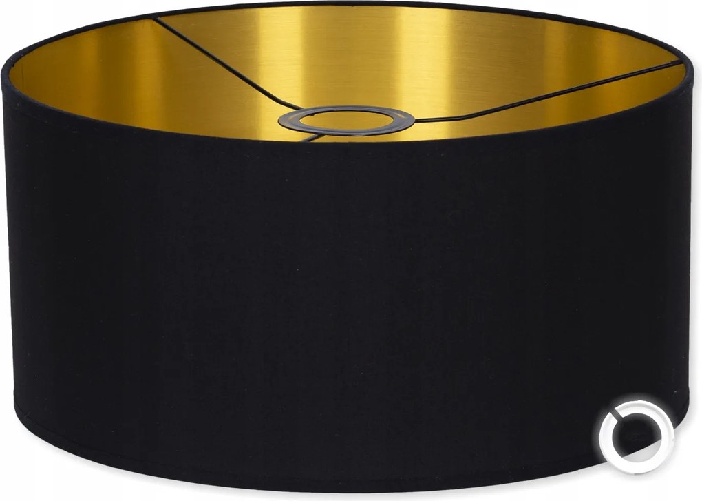 Lámpaernyő lámpabúra Fekete Arany 35 cm