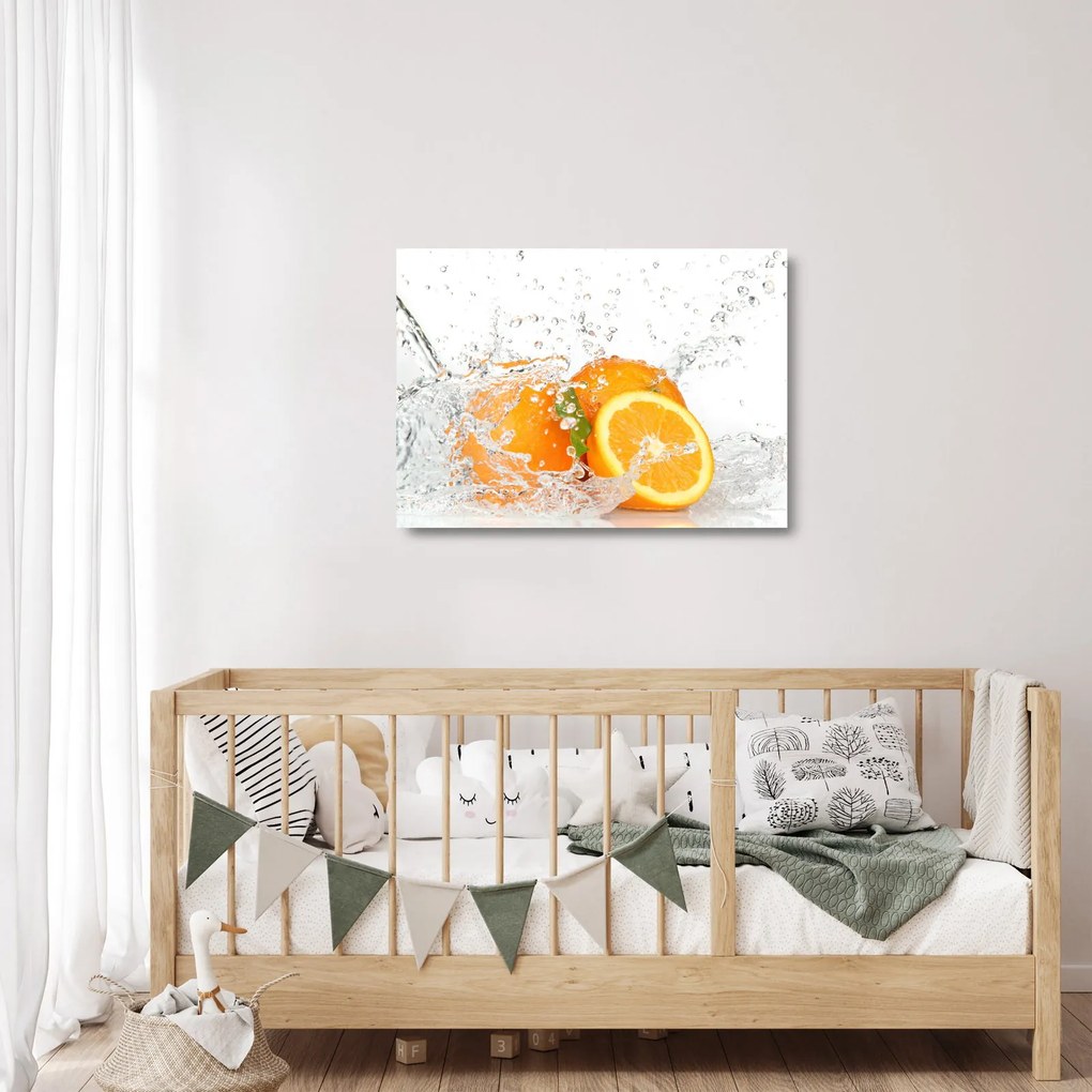 Üveg kép - Lédús narancsok (70x50 cm)
