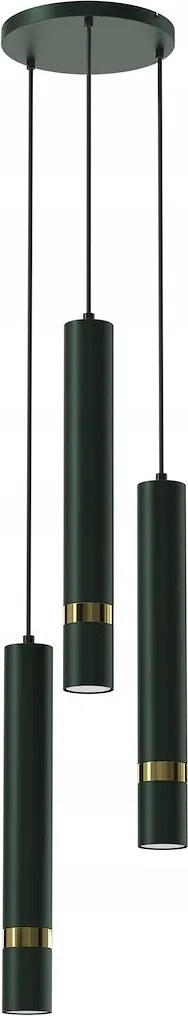 Függőlámpa Joker Green/gold 3xGU10