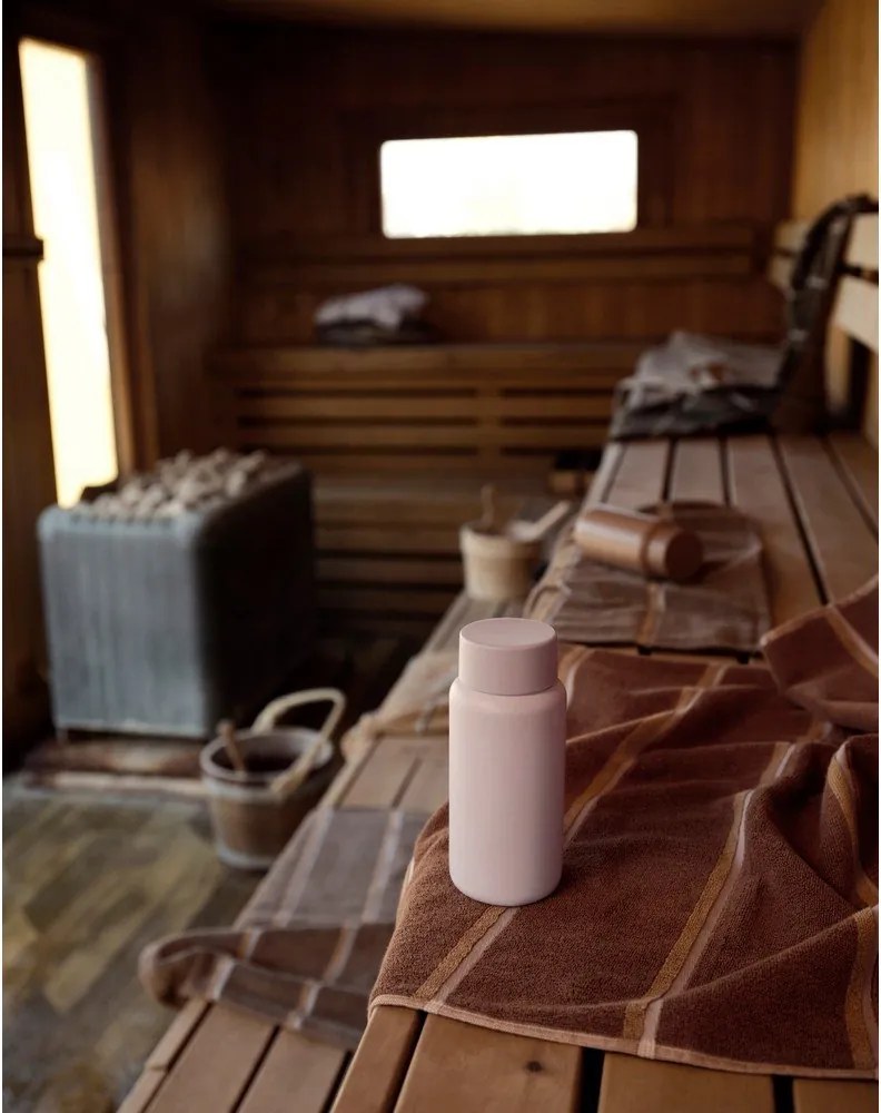 Világos rózsaszín rozsdamentes acél termobögre 400 ml Singles – Zone