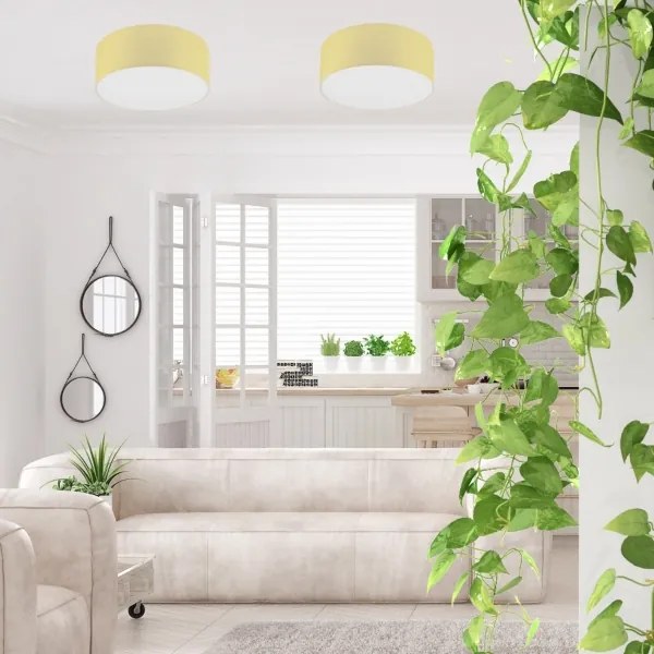 Mennyezeti lámpa SIRJA PASTEL 1xE27/60W/230V átm. 35 cm sárga