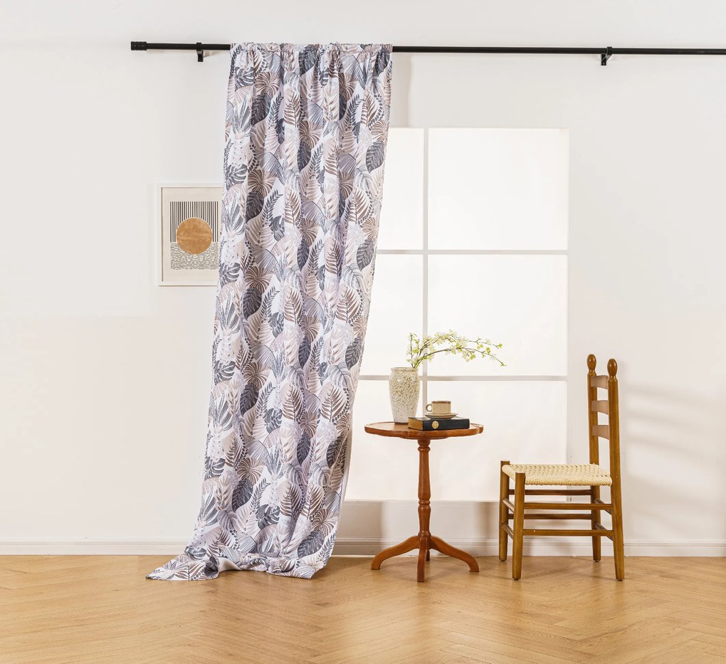 ALOFA mintás dizájnfüggöny 140x270 cm Felfüggesztés: Hullámos sínszalag