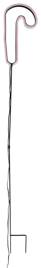 Karácsonyi neon leszúrható fény piros cukorbot LED-del, időzítővel IP44 - Fura