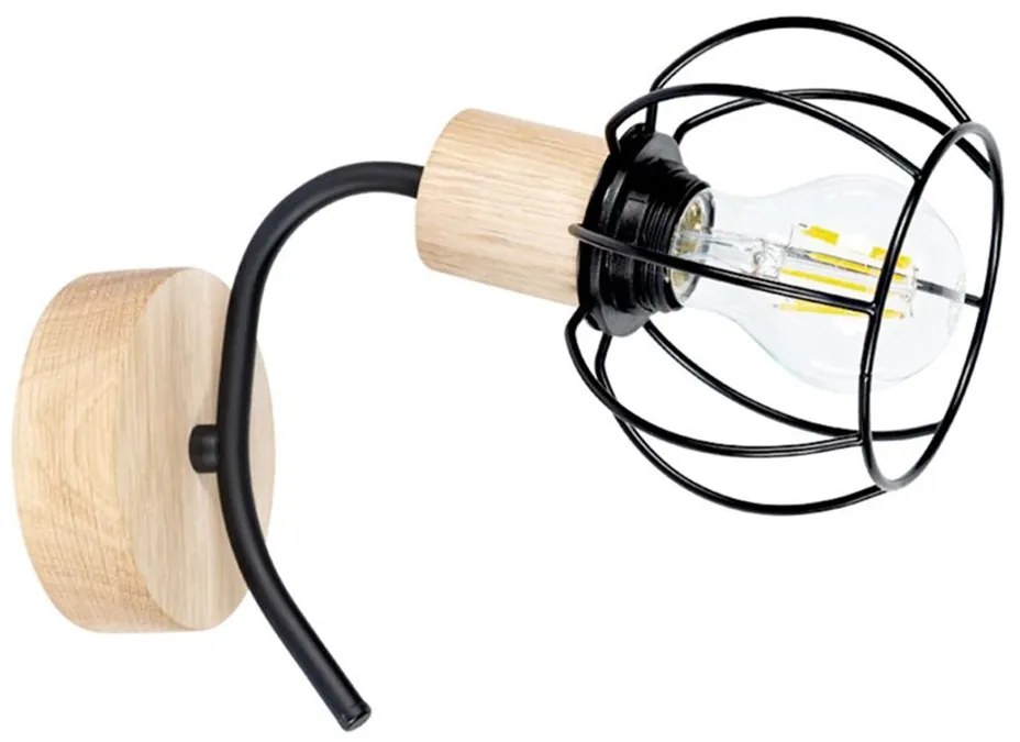 Spot-Light 8224174 - VIVIANE fali lámpatest 1xE27/60W/230V tölgy