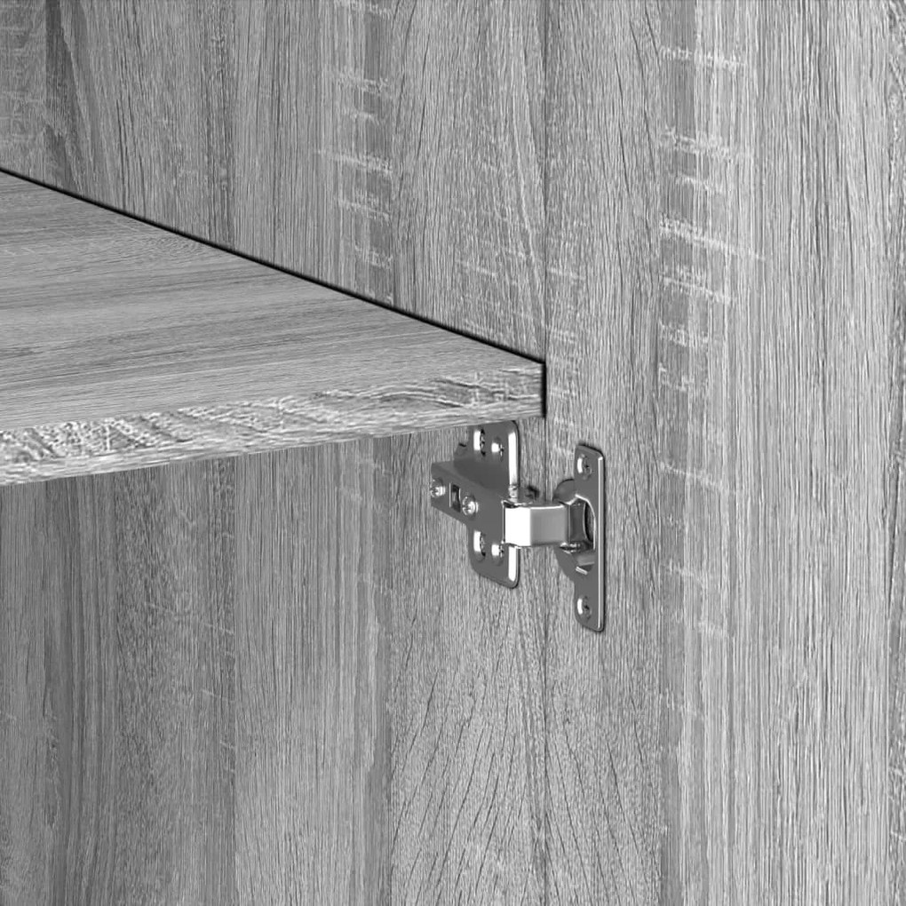 vidaXL szürke sonoma színű szerelt fa tárolószekrény 70x42,5x225 cm