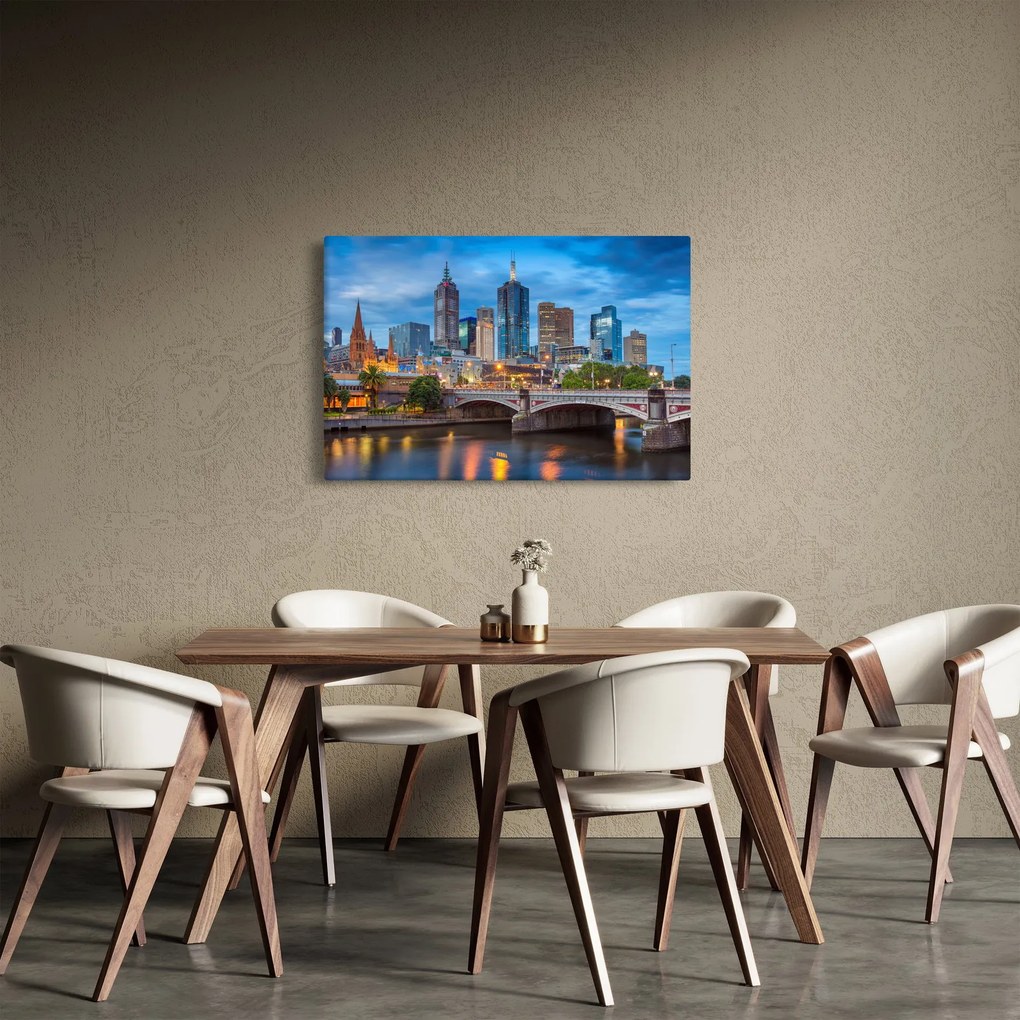 Melbourne város képe (90x60 cm)