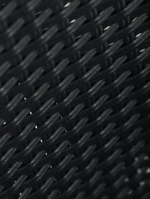 Autronic Kerti szék, fém, polirattan, fekete, AZC-S2113 BK