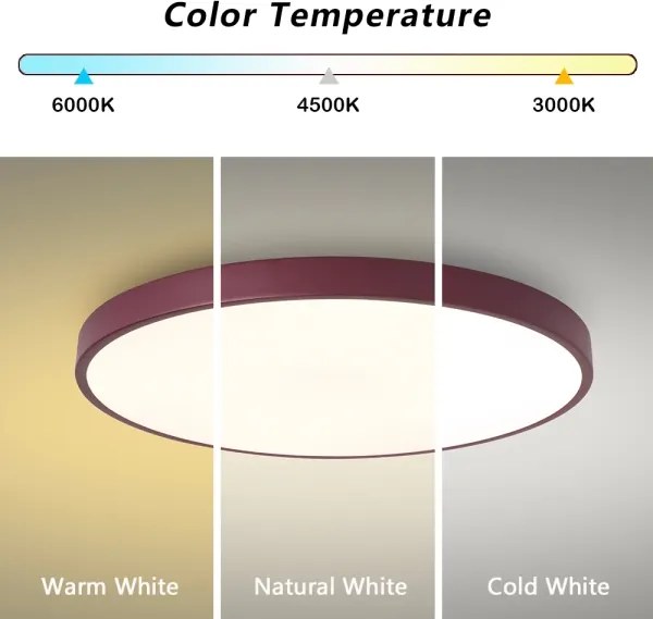 BRILAGI-LED Dimmelhető mennyezeti lámpatest POOL LED/60W/230V 3000-6000K 60 cm bordó+távirányító