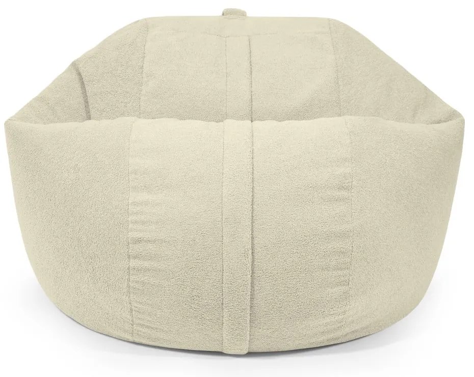 Krémszínű buklé babzsákfotel Roll 135 – SLOWDOWN