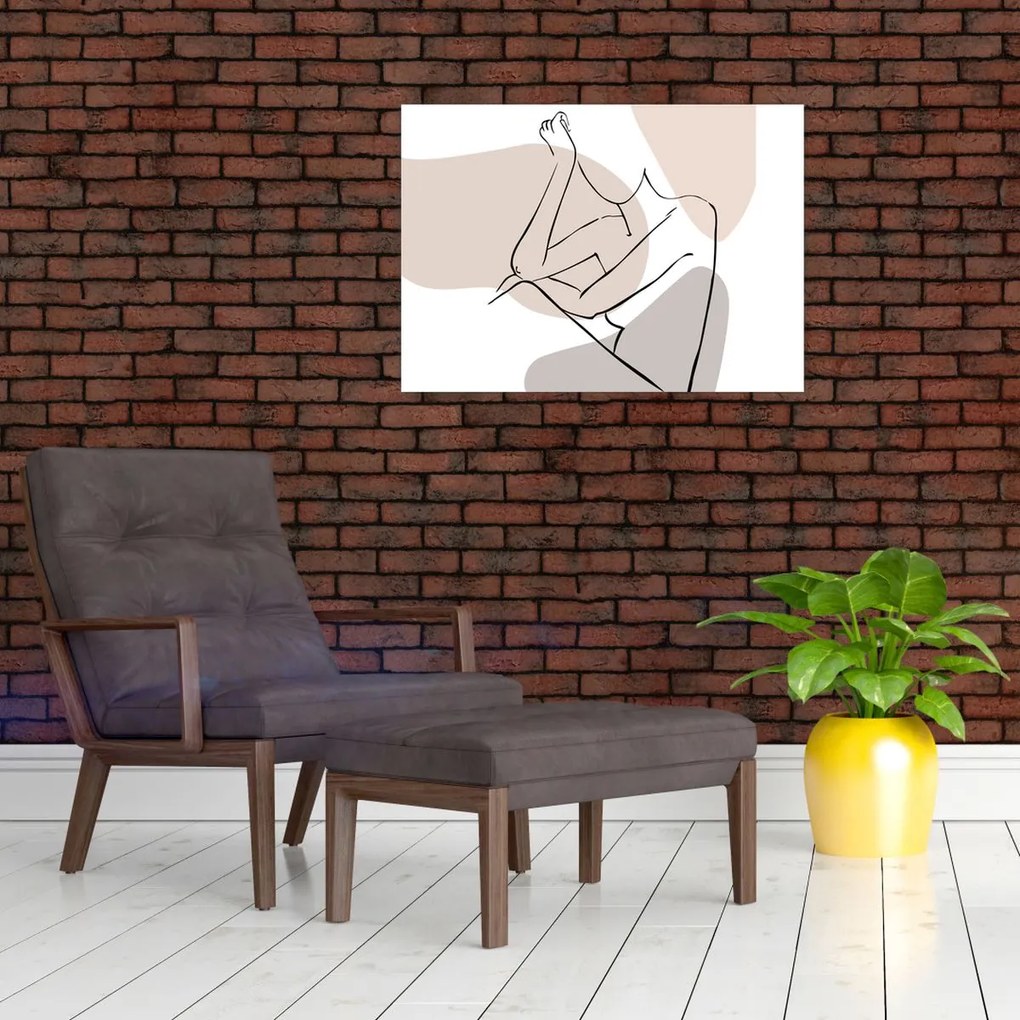 Kép - Női test vonal művészet N⁰1 (70x50 cm)
