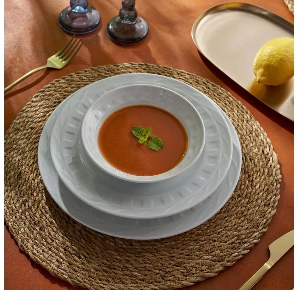 18 részes fehér porcelán étkészlet