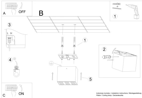 Sollux SL.1211 - LED Spotlámpa OZZY LED/16W/230V fekete