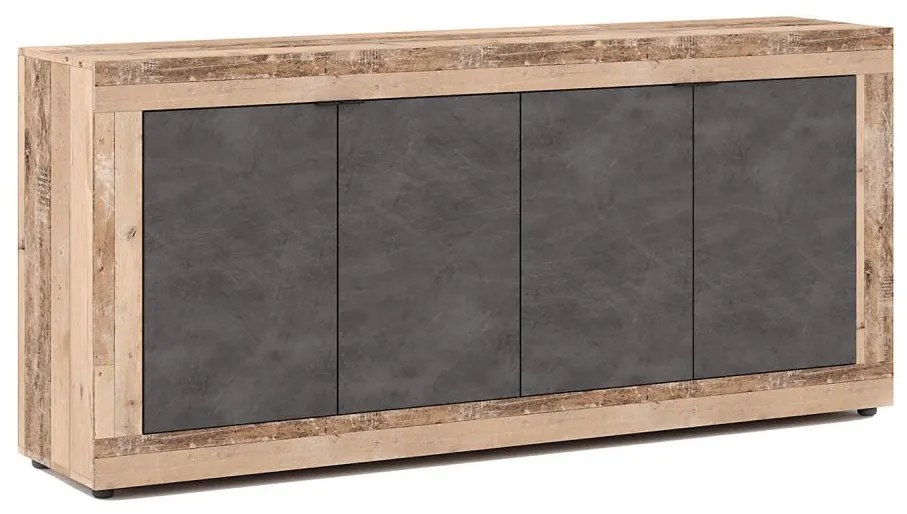 RUNEA komód világosbarna/antracit