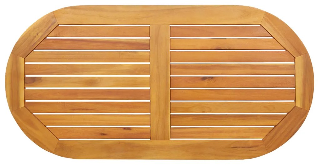 Asztallap 110x55x2,2 cm Ovális Tömör Fa Akácfa