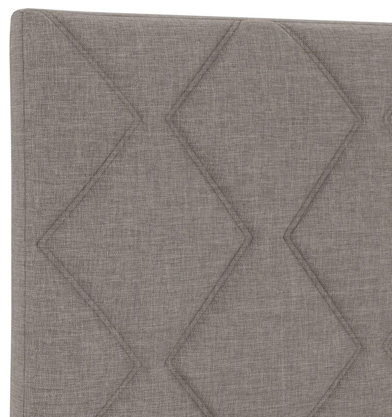 LED Fejvég Gyémánt Blokk Mintázattal Taupe 100 cm Szövet