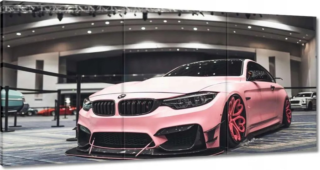 Vászonkép 180x90 Rózsaszín Bmw Autó