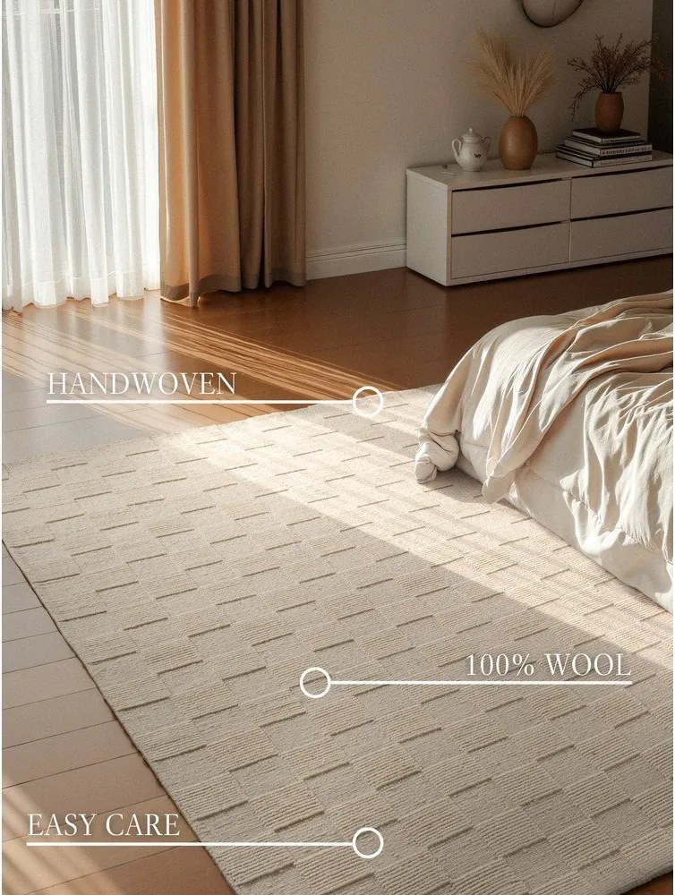 Krémszínű kézi szövésű gyapjú szőnyeg 200x300 cm Scala – Villeroy&amp;Boch