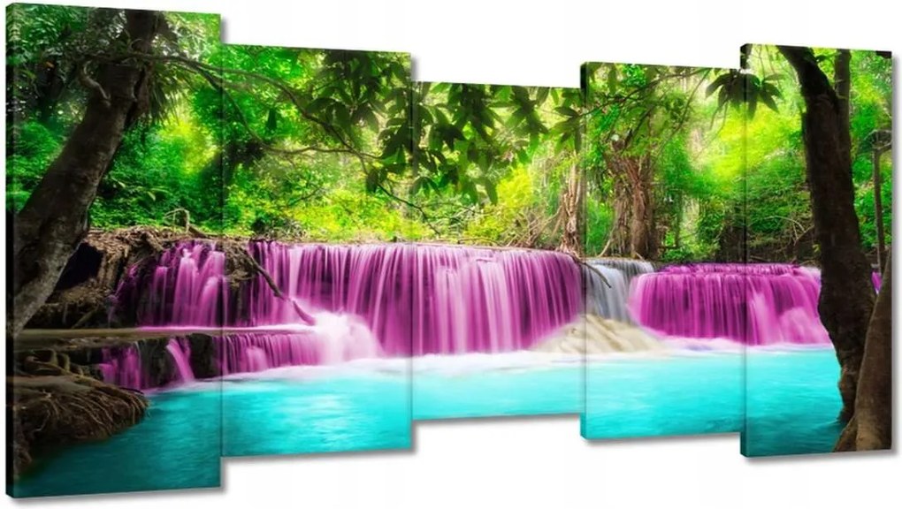 Festmények 150x80 Színes tájkép Vízesés