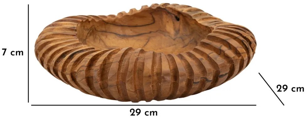 Tálca geris teak ø 29x7cm