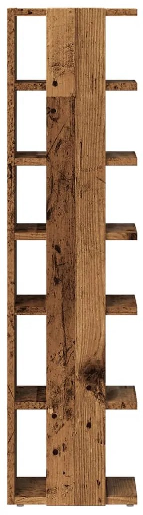 2 db antik fa színű szerelt fa cipőszekrény 28 x 27 x 102 cm