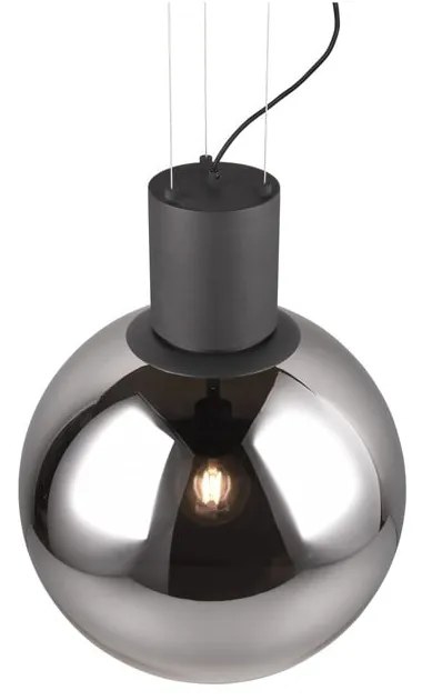 Fekete LED függőlámpa üveg búrával ø 50 cm Cipallone – CINQUE