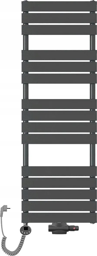 Mila víz-elektromos fürdőszobai radiátor 1500x500 antracit létra