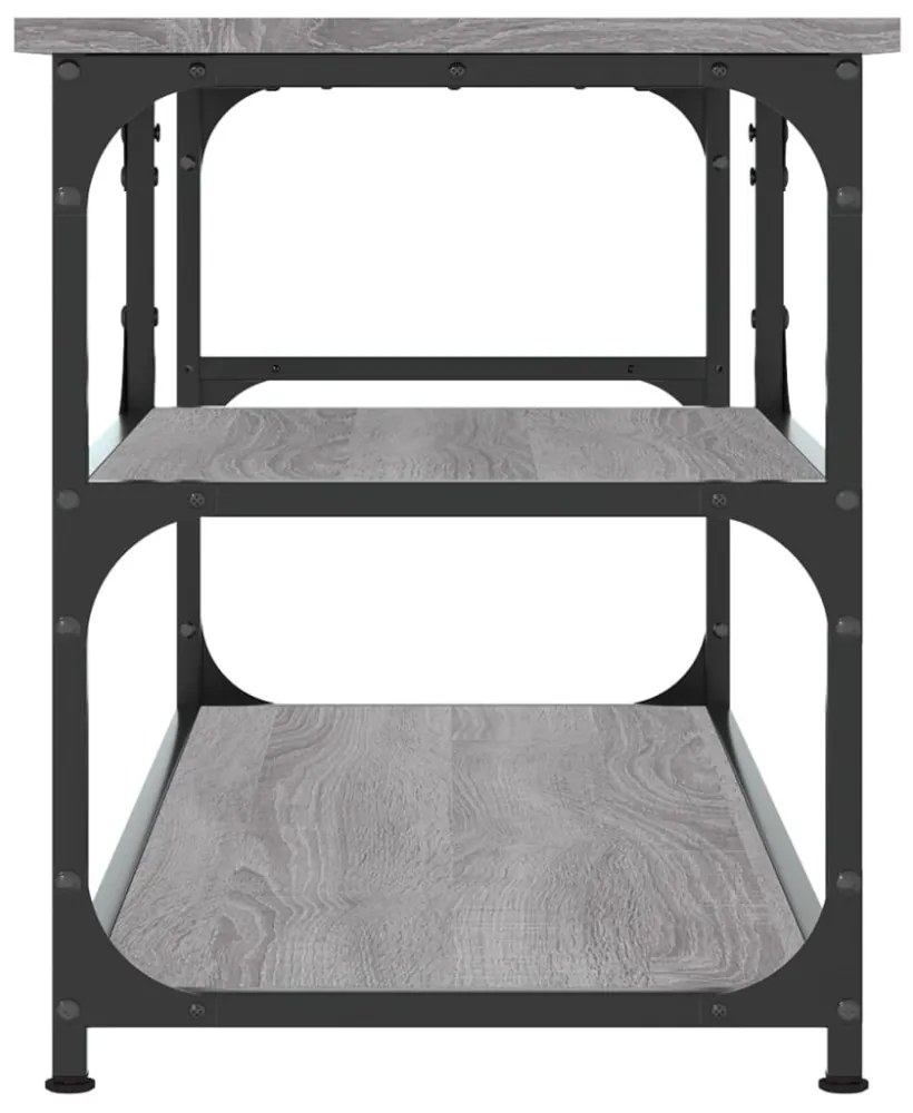 szürke sonoma színű szerelt fa és acél TV-szekrény 103x38x46,5