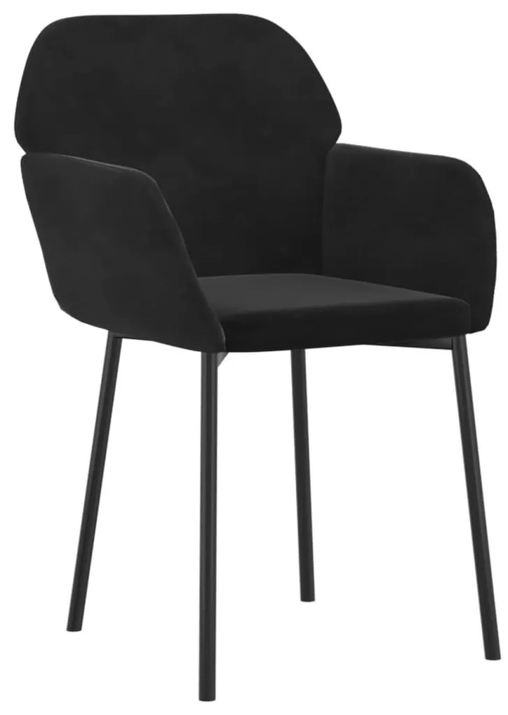 2 db fekete bársony étkezőszék