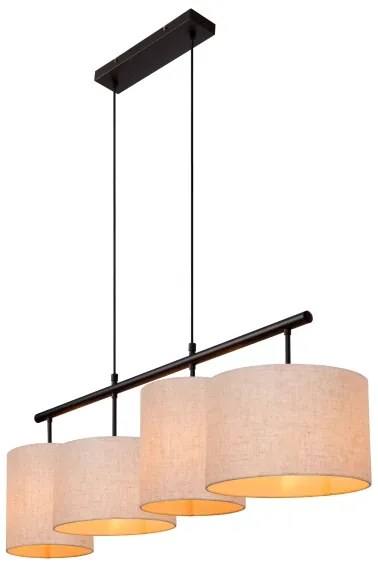 Lucide 45409/04/38 - Csillár zsinóron MAYA 4xE27/40W/230V krémes