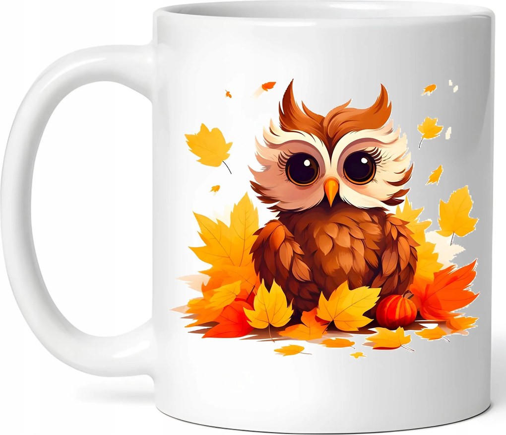 Látványos Bögre Édes Bagoly Őszi Hangulat Kerámia Doboz 330ml