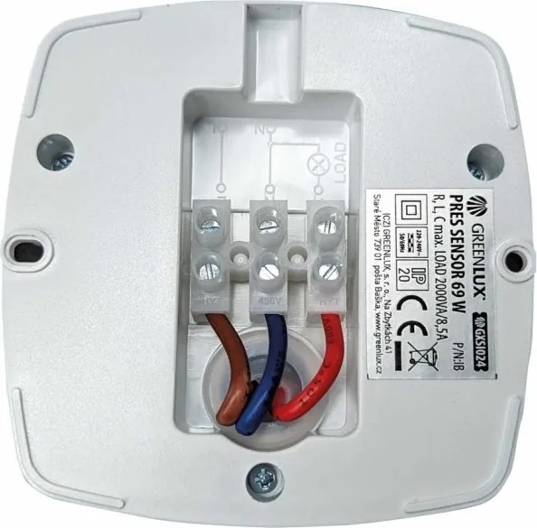 PRES SENSOR 2000W jelenlétérzékelő, fehér