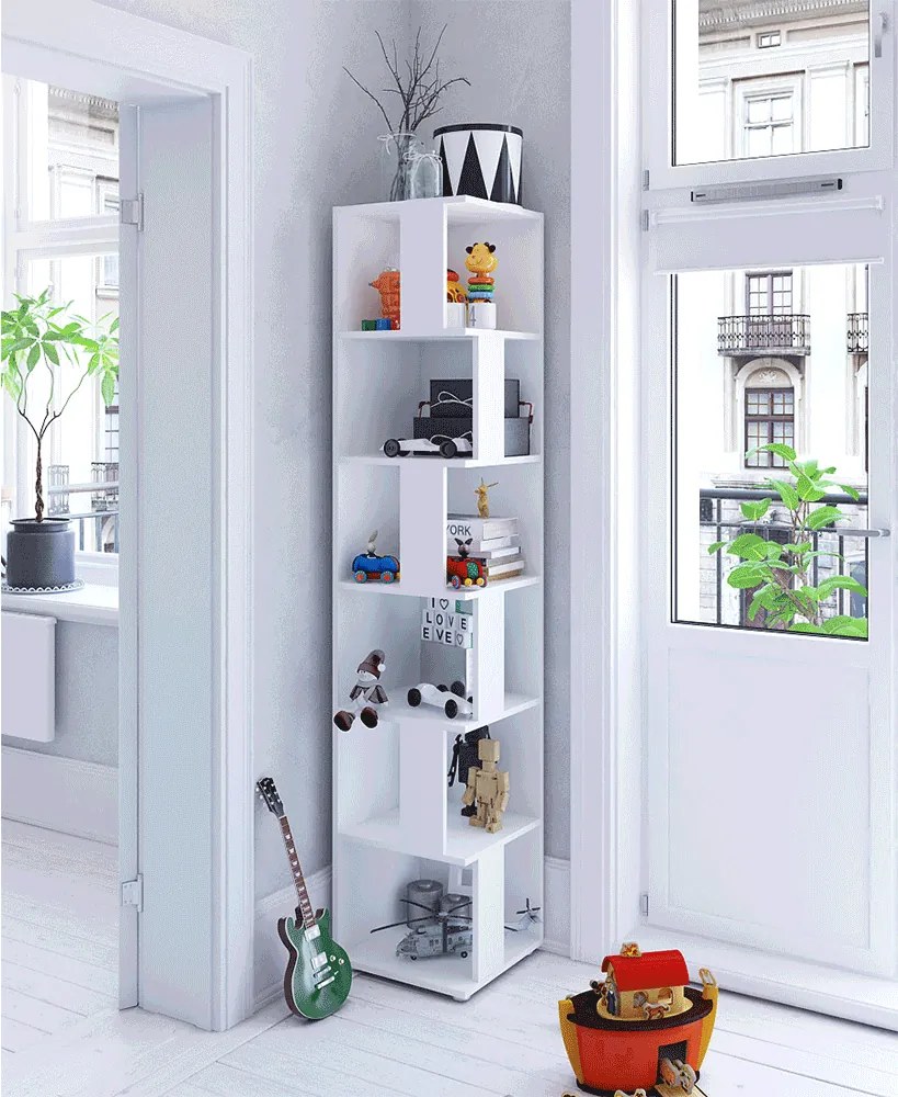 Sarok polc, fehér, KORIND