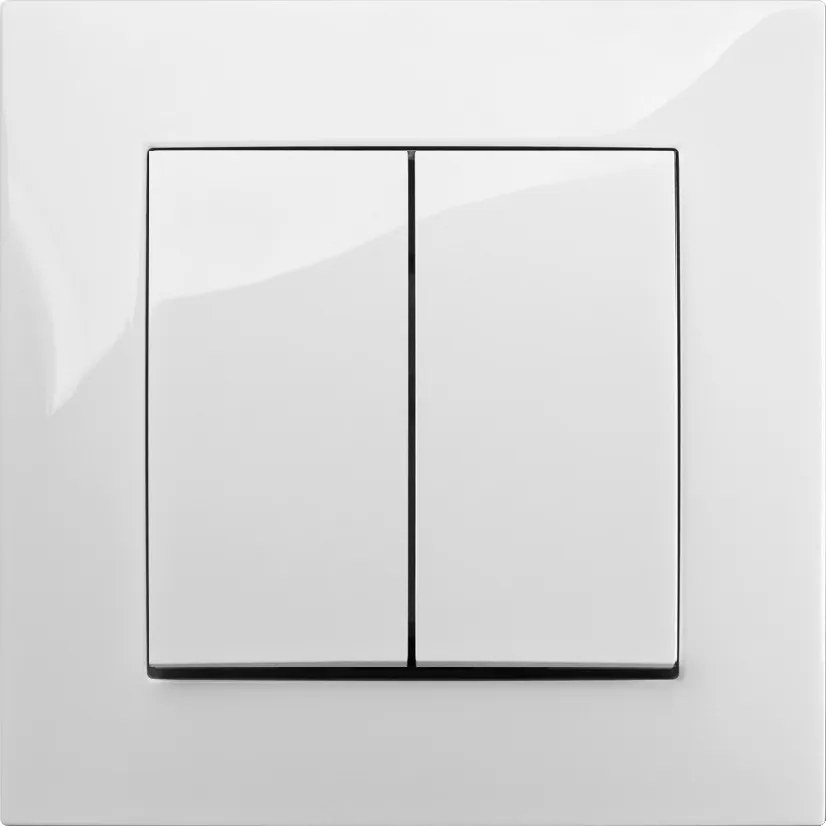 Dupla kapcsoló fehér Carla 7111-00 ElektroPlast