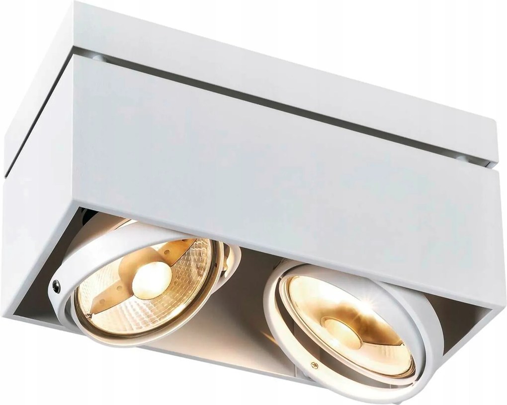 Slv Big White Kardamod, mennyezeti lámpa, két izzó, QPAR111, téglalap alakú