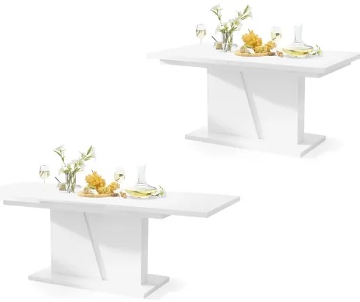 NINO kiterjeszthető étkezőasztal, fehér