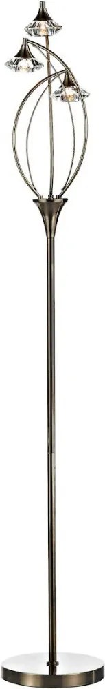 DAR LIGHTING LUT4975 Kristály Állólámpa Antik sárgaréz G9 IP20