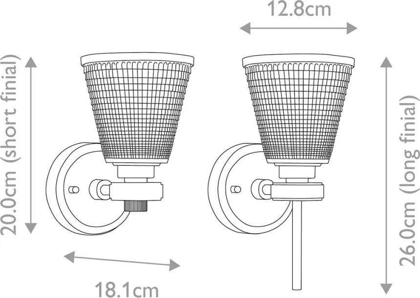 Elstead Lighting Gunnislake BATH-GUNNIS1-BB Fali lámpa 1x3.5W/G9 IP44