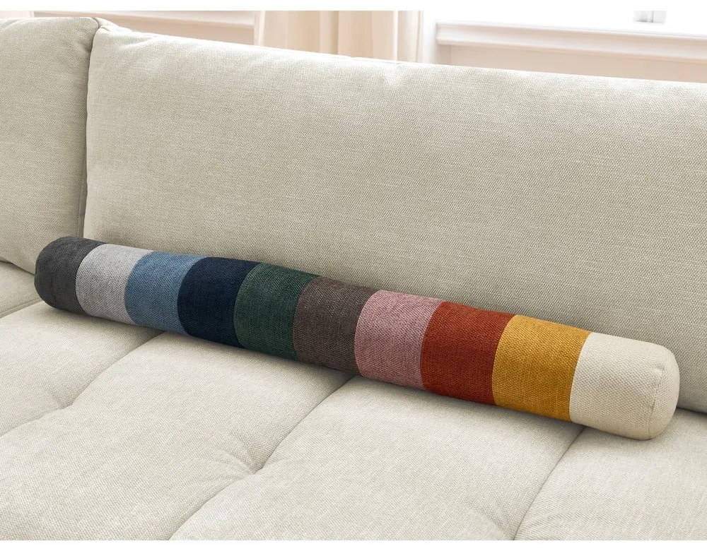 Bézs kinyitható-tárolóhelyes sarokkanapé (bal oldali-L alakú) Fuji – Bobochic Paris