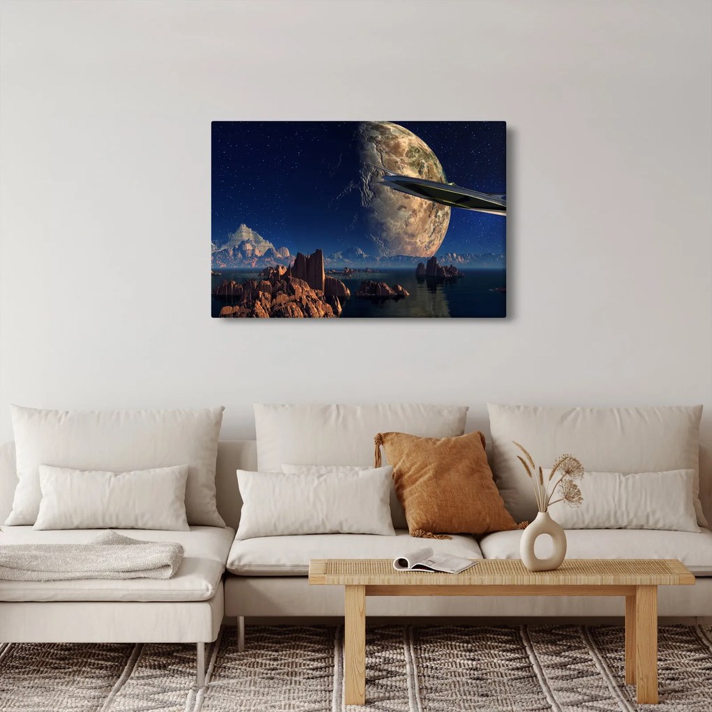 Kép - idegenek érkezése (90x60 cm)