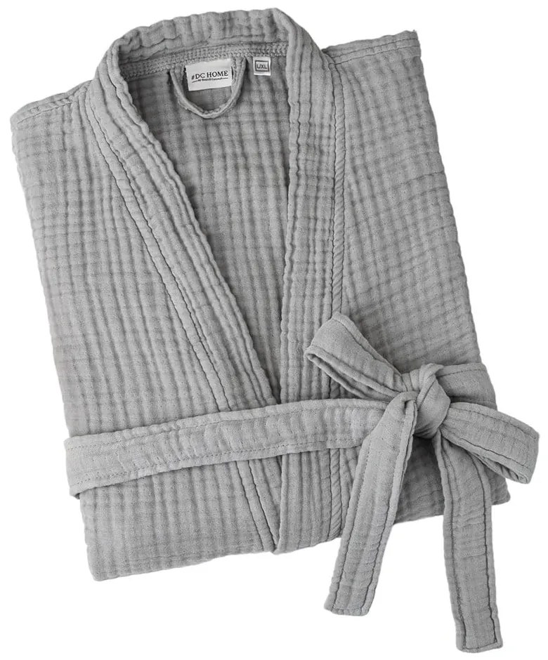 Szürke muszlin fürdőköpeny L/XL Kimono – Foutastic