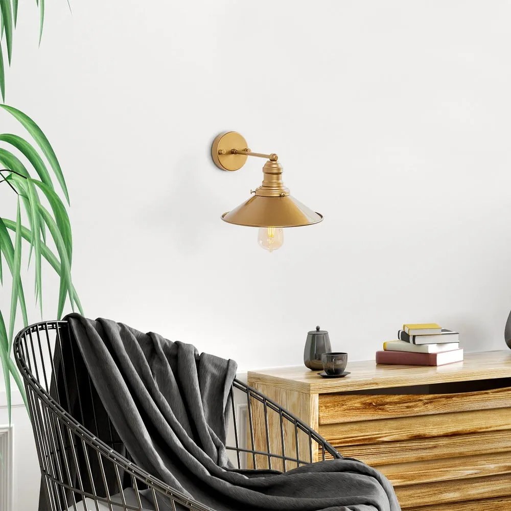 Aranyszínű fali lámpa ø 24 cm Conical – Opviq lights