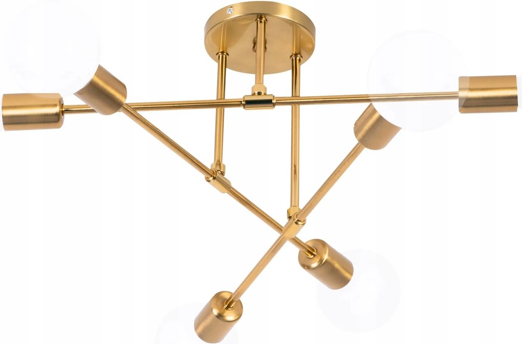 Falra szerelhető Led mennyezeti lámpa csillár arany fényes E27 Modern fém