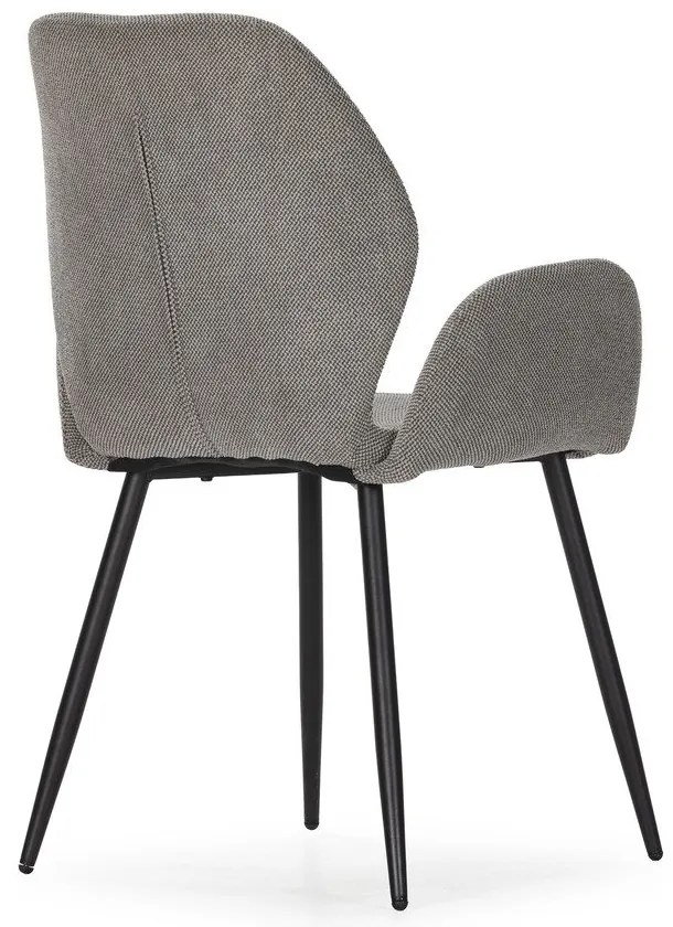 Szürke kárpitozott étkezőfotel szett 2 db-os Ansu – Marckeric