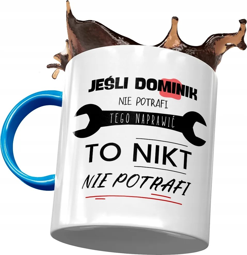 Kék Bögre Dominik Férj Kolléga Ajándék Nyomtatott Fotóval