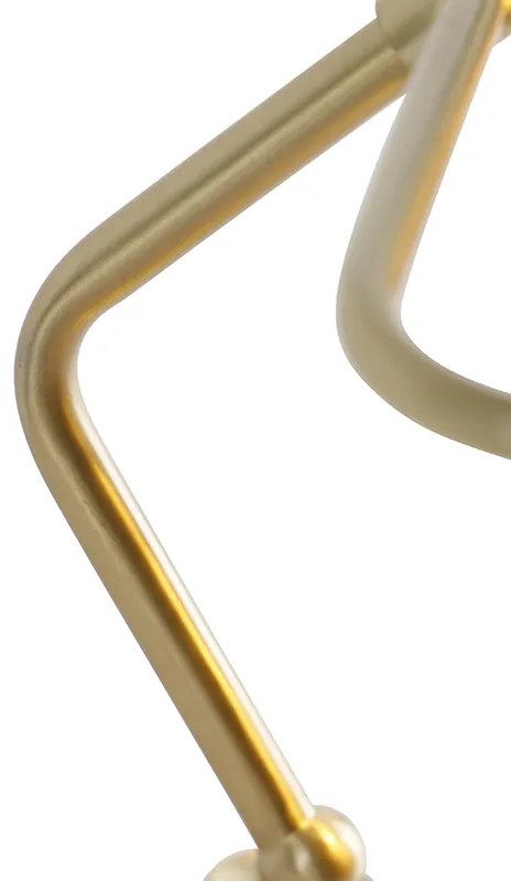 Klasszikus jegyzői lámpa arany színben, füstös tükörüveggel - Banker