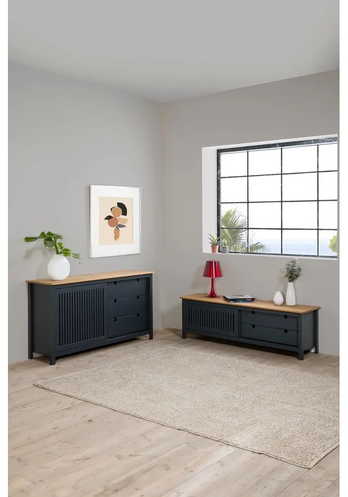 Bruna szürke fa TV-állvány - Marckeric