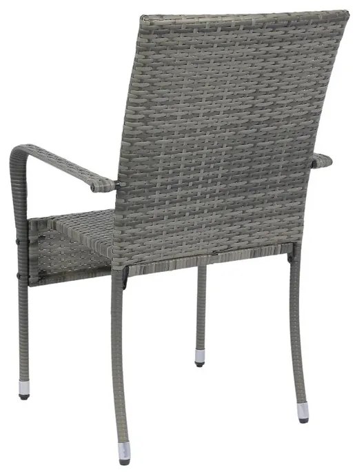 Juskys Yoro rattan székek 2 darabos - szürke