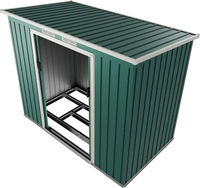 Kerti szerszámos fészer  267 x 181 cm sötétzöld