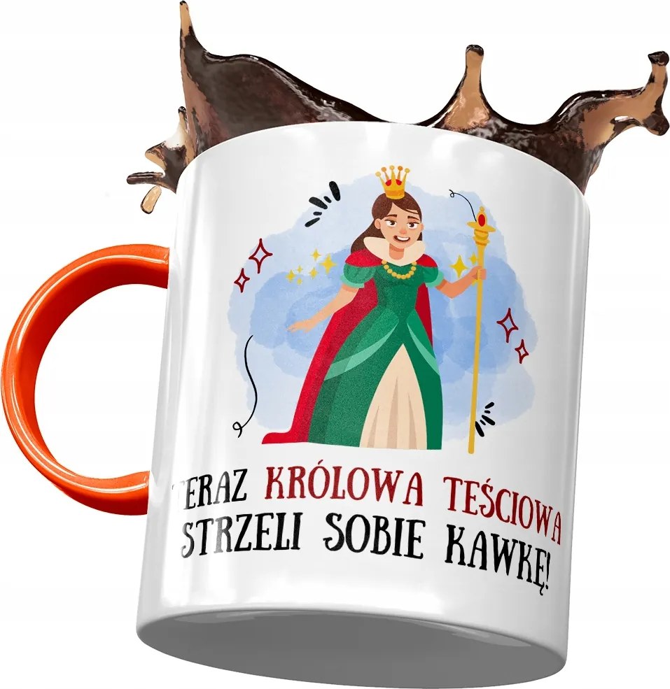 Narancssárga bögre anyósnak Anyósnak Ajándék Nyomtatott fényképpel